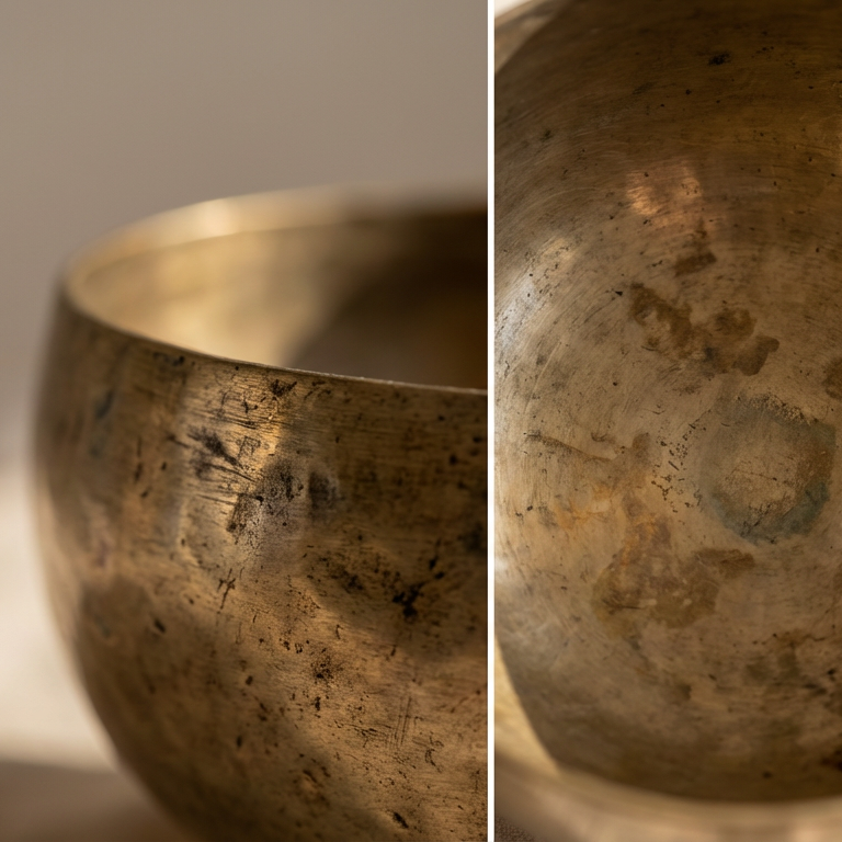 Binaural singing bowls: 6.69"–7.09" (17–18 cm)