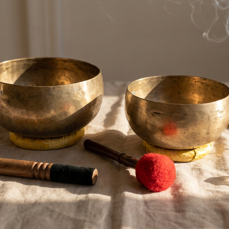 Binaural singing bowls 7.48"–7.87" (19–20 cm)